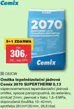 DEK Omítka tepelněizolační jádrová Cemix 2070 SUPERTHERM 0,13 nabídka