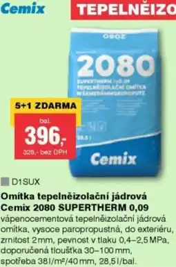 DEK Omítka tepelněizolační jádrová Cemix 2080 SUPERTHERM 0,09 nabídka