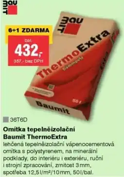 DEK Omítka tepelně izolační Baumit ThermoExtra nabídka