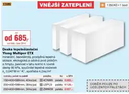 DEK Deska tepelněizolační Ytong Multipor ETX nabídka