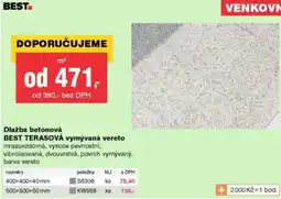 DEK Dlažba betonová BEST TERASOVÁ vymývaná vereto nabídka