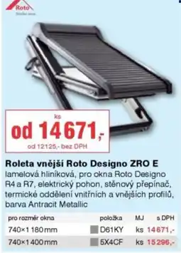 DEK Roleta vnější Roto Designo ZRO E nabídka