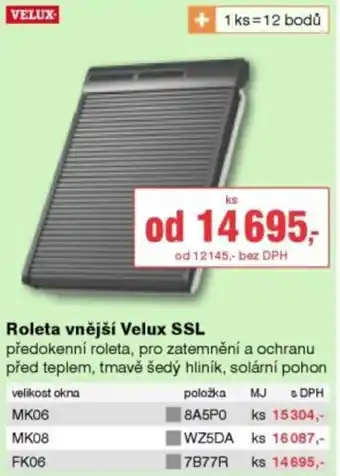 Roleta vnější Velux SSL