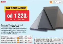 DEK Deska polykarbonátová plná strukturovaná TEX 2UV nabídka