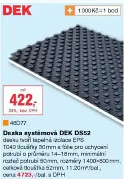DEK Deska systémová DEK DS52 nabídka