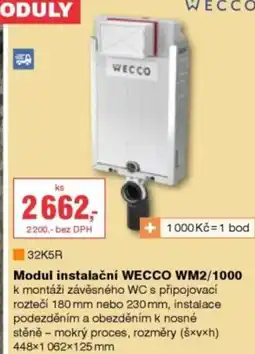 DEK Modul instalační WECCO WM2/1000 nabídka