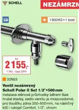 DEK Ventil nezámrzný Schell Polar II Set 1/2"x500 mm nabídka