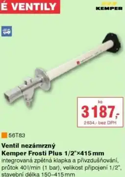 DEK Ventil nezámrzný Kemper Frosti Plus 1/2"x415mm nabídka