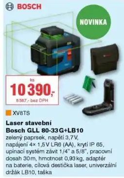 DEK Laser stavební Bosch GLL 80-33 G+LB10 nabídka
