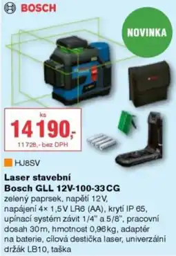 DEK Laser stavební Bosch GLL 12V-100-33 CG nabídka
