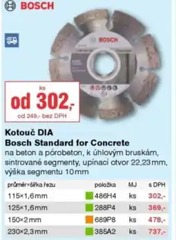 DEK Kotouč DIA Bosch Standard for Concrete nabídka