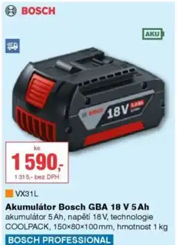 DEK Akumulátor Bosch GBA 18 V 5Ah nabídka