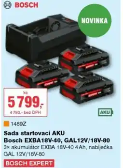 DEK Sada startovací AKU Bosch EXBA18V-40, GAL12V/18V-80 nabídka