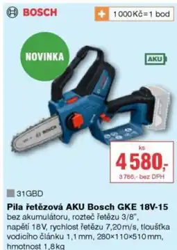DEK Pila řetězová AKU Bosch GKE 18V-15 nabídka
