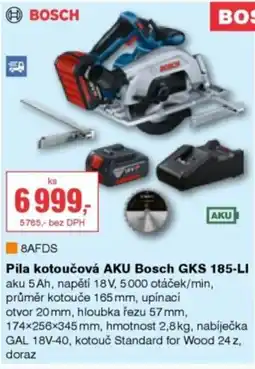 DEK Pila kotoučová AKU Bosch GKS 185-LI nabídka
