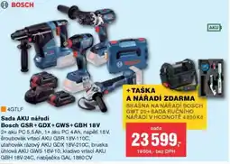 DEK Sada AKU nářadí Bosch GSR+GDX+GWS+GBH 18V nabídka