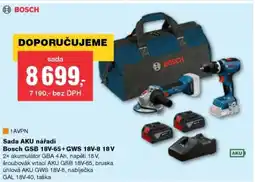 DEK Sada AKU nářadí Bosch GSB 18V-65+ GWS 18V-8 18V nabídka