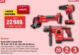 DEK Sada AKU nářadí Hilti TE 6-22+ SF 4-22+AG 4S-22 Nuron nabídka
