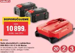 DEK Sada akumulátorů s nabíječkou Hilti B22-110+C 6-22 Nuron nabídka