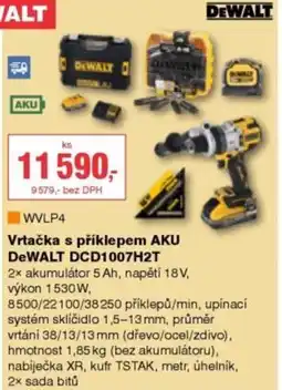 DEK Vrtačka s příklepem AKU DeWALT DCD1007H2T nabídka