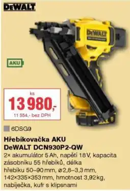 DEK Hřebíkovačka AKU DeWALT DCN930P2-QW nabídka