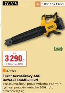 DEK Fukar bezuhlíkový AKU DeWALT DCMBL562N nabídka