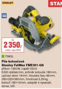 DEK Pila kotoučová Stanley FatMax FME301-QS nabídka