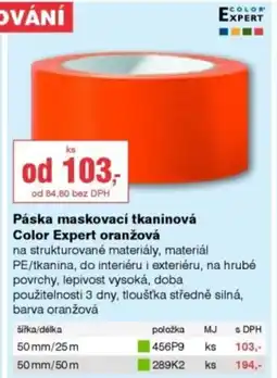 DEK Páska maskovací tkaninová Color Expert oranžová nabídka