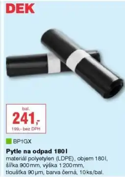 DEK Pytle na odpad 180l nabídka