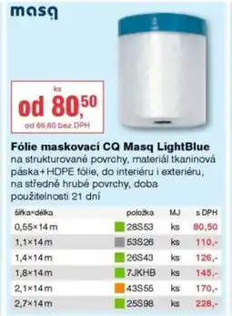 DEK Fólie maskovací CQ Masq LightBlue nabídka