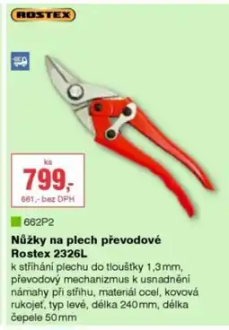 DEK Nůžky na plech převodové Rostex 2326L nabídka