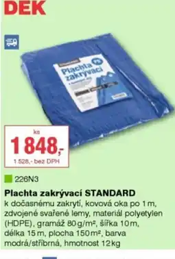 DEK Plachta zakrývací STANDARD nabídka