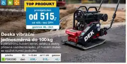 DEK Deska vibrační jednosměrná do 100 kg nabídka