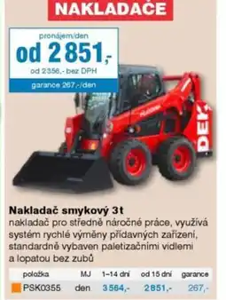 DEK Nakladač smykový 3t nabídka