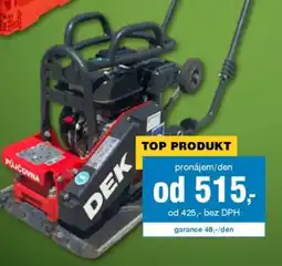 DEK Deska vibrační jednosměrná do 100 kg nabídka