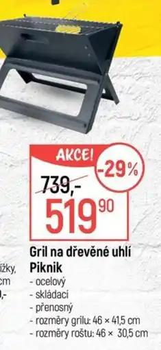 Globus Gril na dřevěné uhlí Piknik nabídka