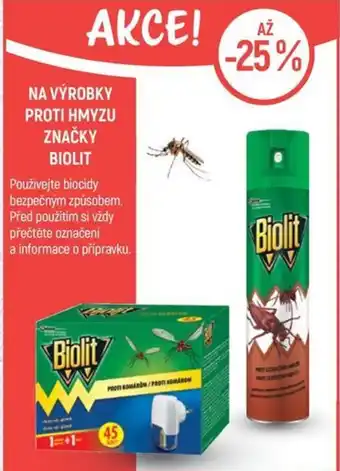Globus Na výrobky proti hmyzu značky Biolit nabídka