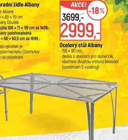Globus Ocelový stůl Albany nabídka