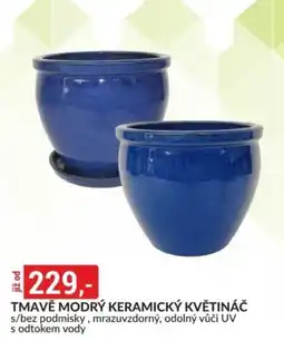 Baumax Tmavě modrý keramický květináč nabídka