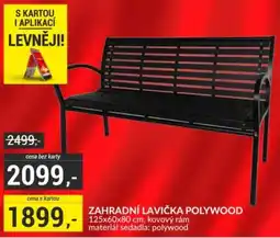 Baumax Zahradní lavička polywood nabídka