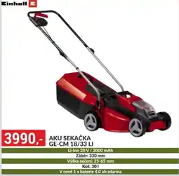 Baumax Aku sekačka GE-CM 18/33 LI nabídka