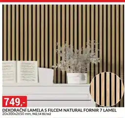 Baumax Dekorační lamela s filcem natural fornir 7 lamel nabídka