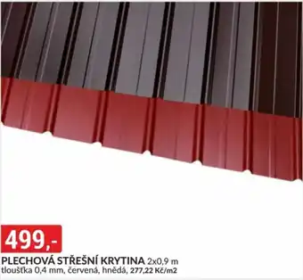 Baumax Plechová střešní krytina nabídka