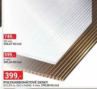 Baumax Polykarbonátové desky nabídka