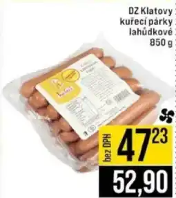 Jip DZ Klatovy: kuřecí párky lahůdkové nabídka