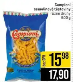 Jip Campioni semolinové těstoviny nabídka