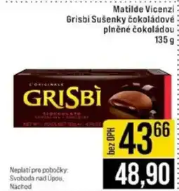 Jip Matilde Vicenzi Grisbi Sušenky čokoládové plněné čokoládou nabídka