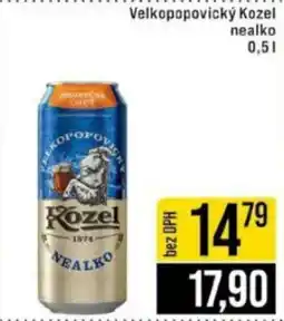 Jip Velkopopovický Kozel nealko nabídka