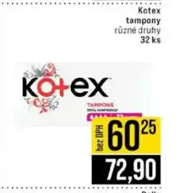Jip Kotex tampony nabídka