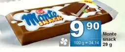 Jip Monte snack nabídka